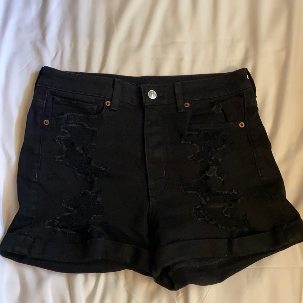 American Eagle black ripped mom shorts NEVER WORN
